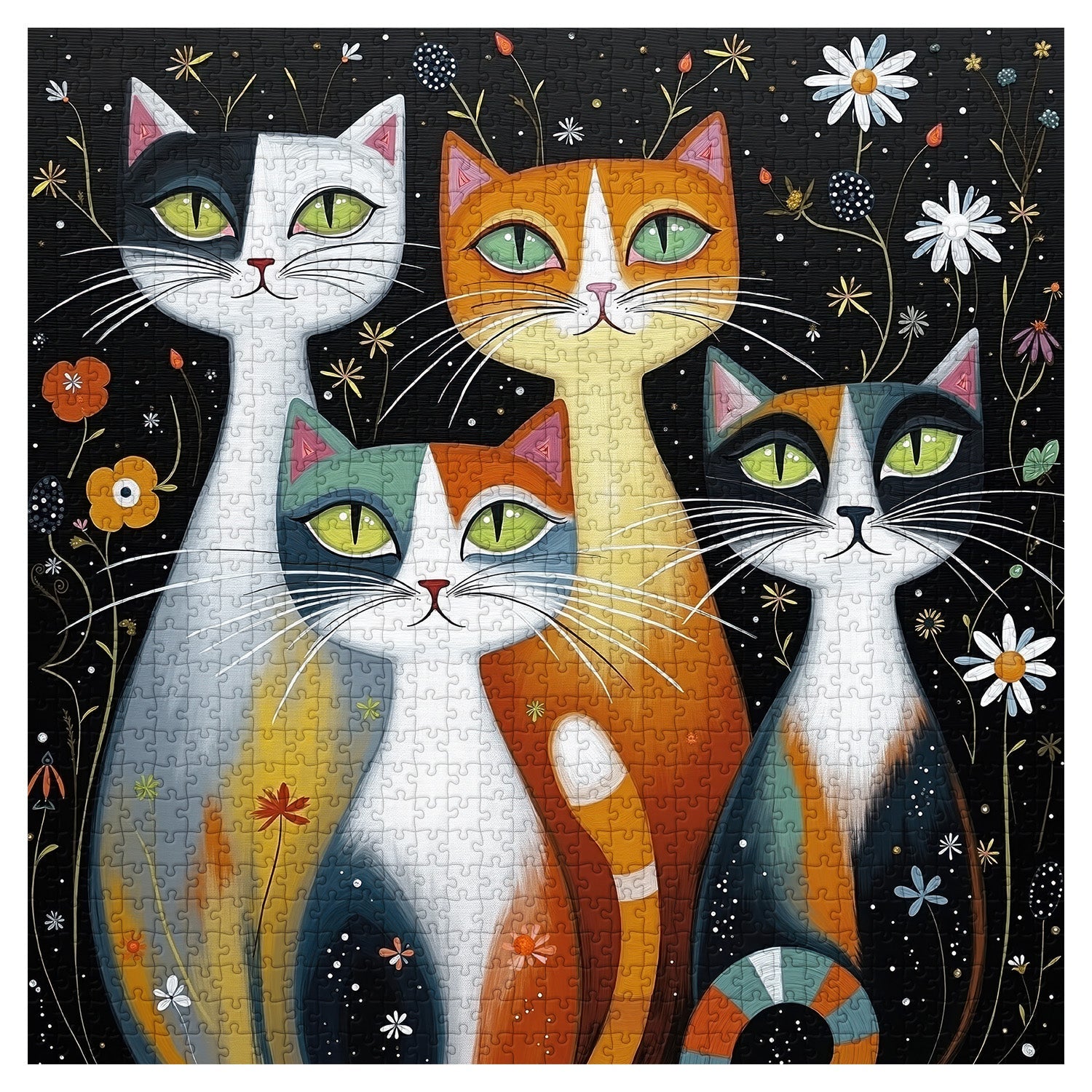 Garden Muse Cats Jigsaw Puzzle 1000 Pieces