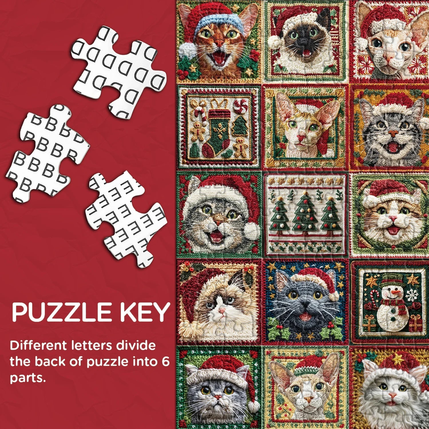 Christmas Cats Jigsaw Puzzle 1000 Pieces