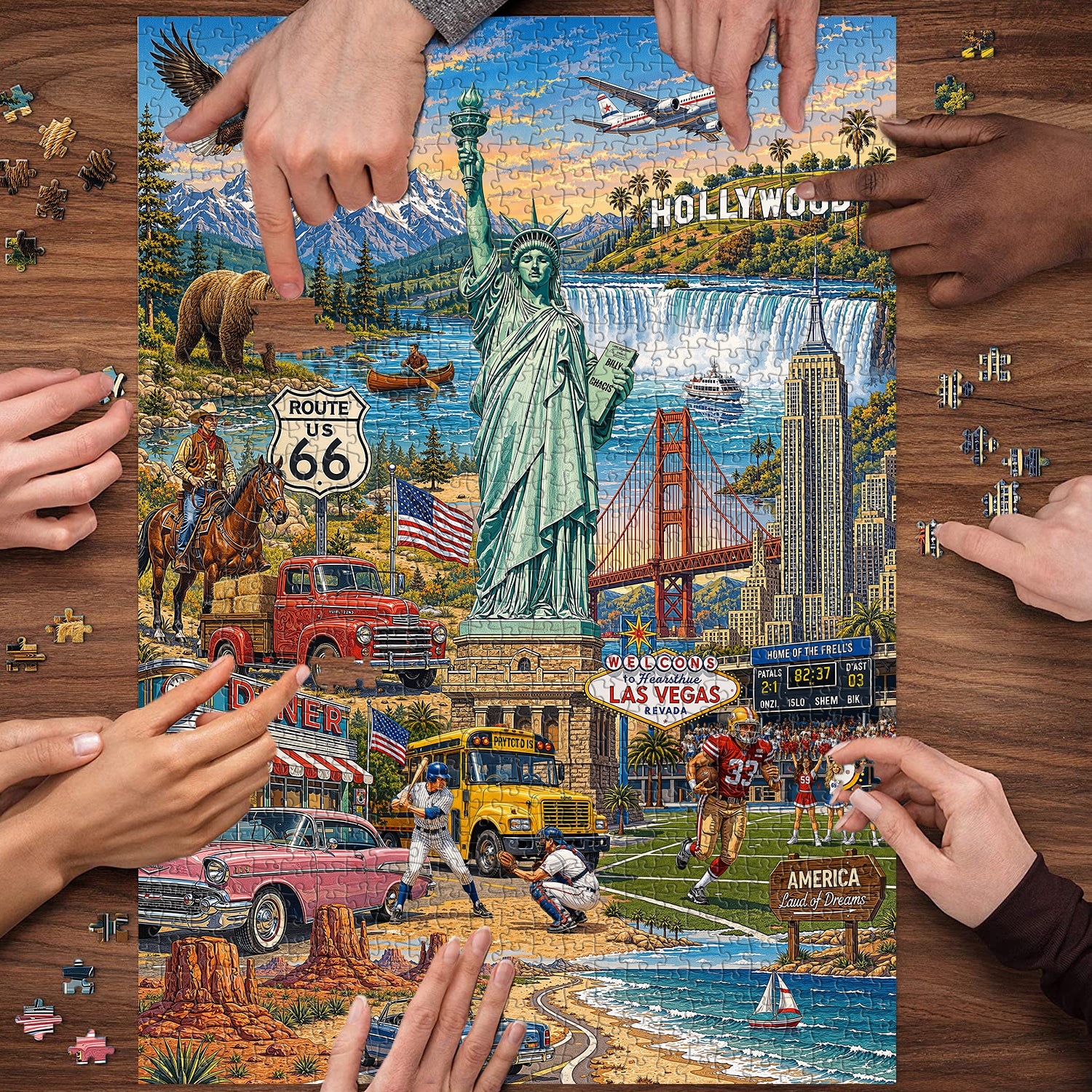 America Collage Jigsaw Puzzle 1000 Pieces