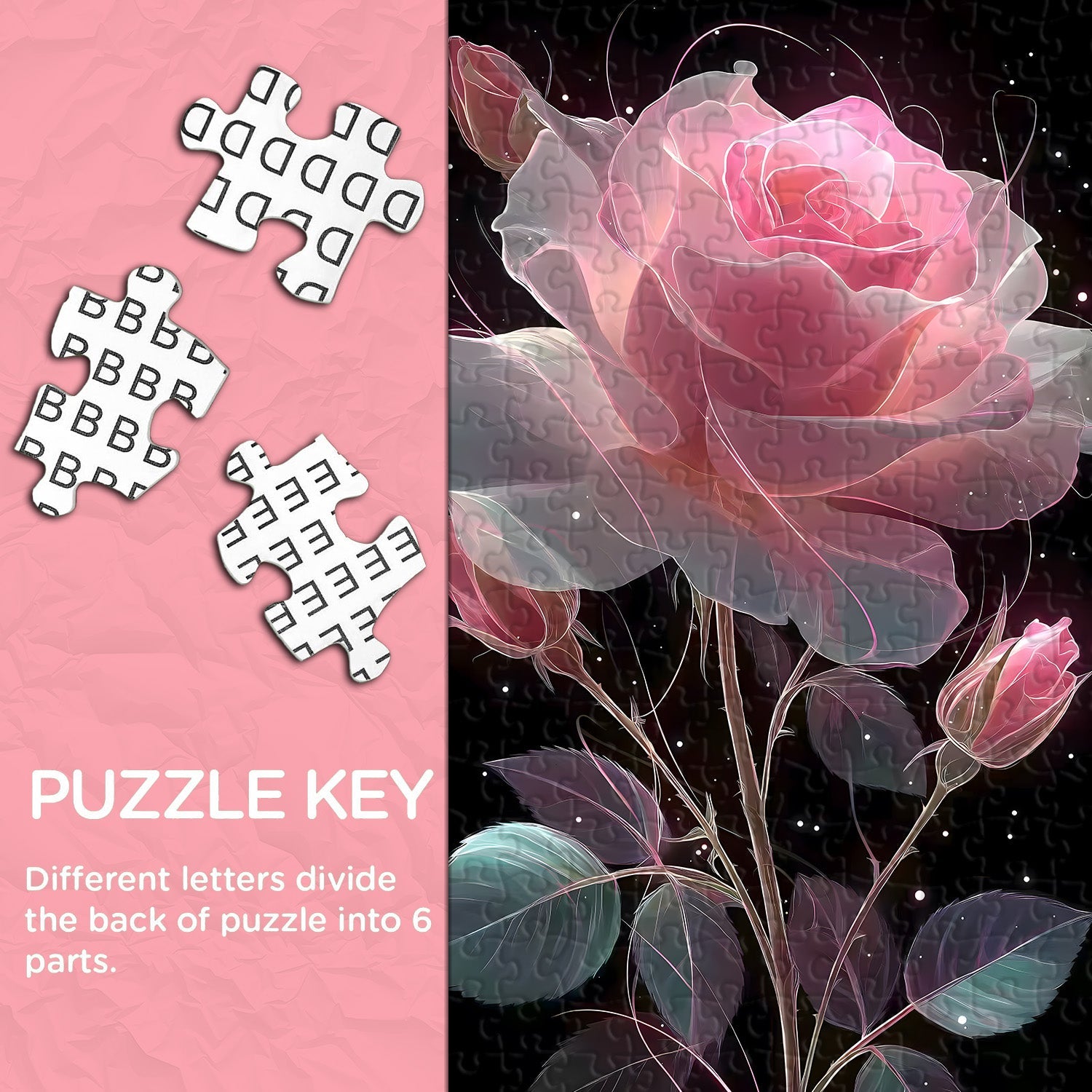 Pink Traum Rose Jigsaw Puzzle 1000 Stücke