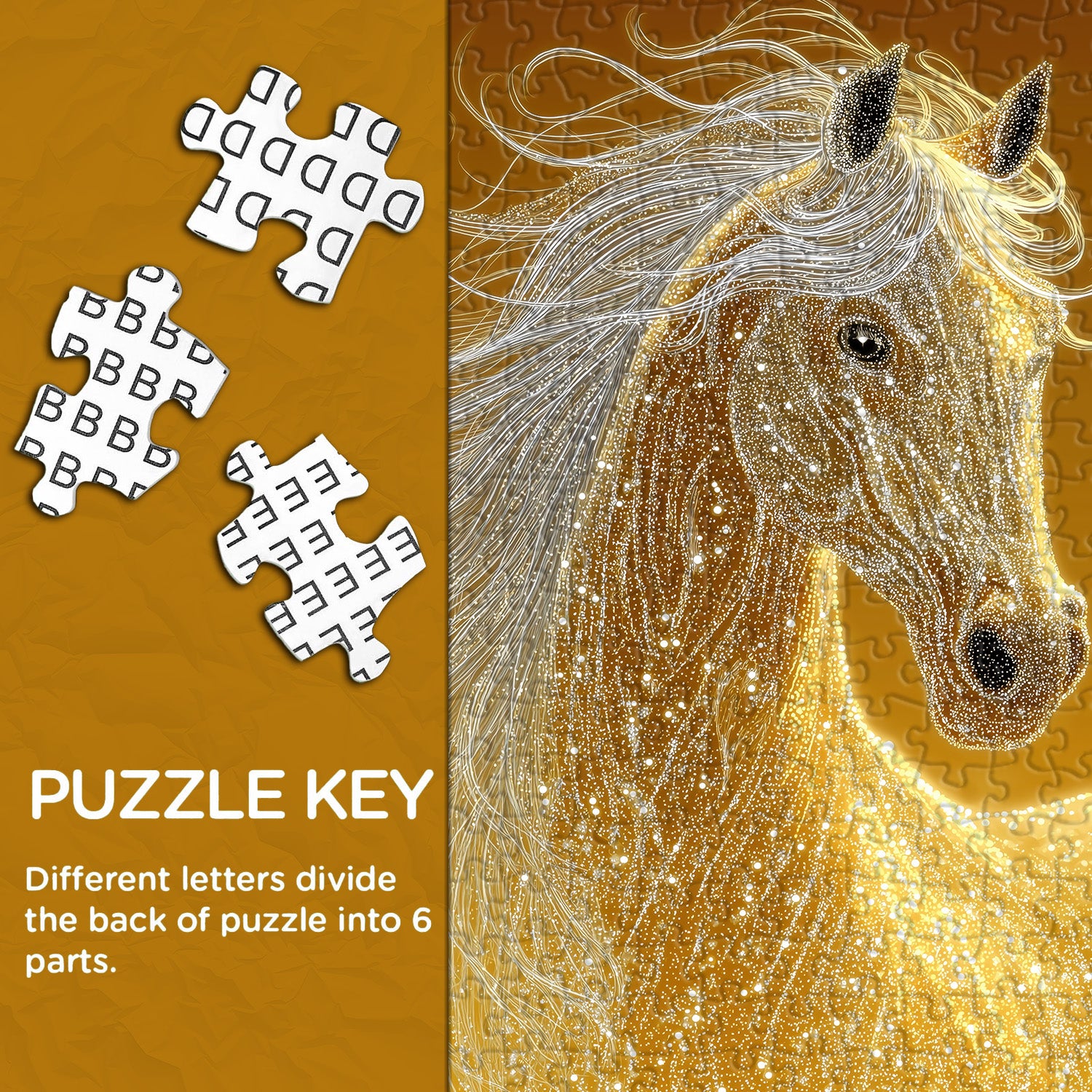 Golden Horse Jigsaw Puzzle 1000 Pieces