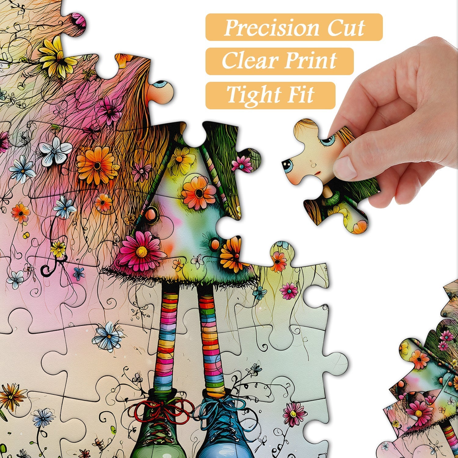 Floral Hair Doll Jigsaw Puzzle 1000 Pieces
