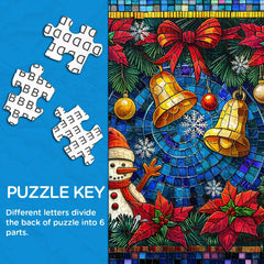 Mosaic Christmas Bells Jigsaw Puzzles 1000 Pieces
