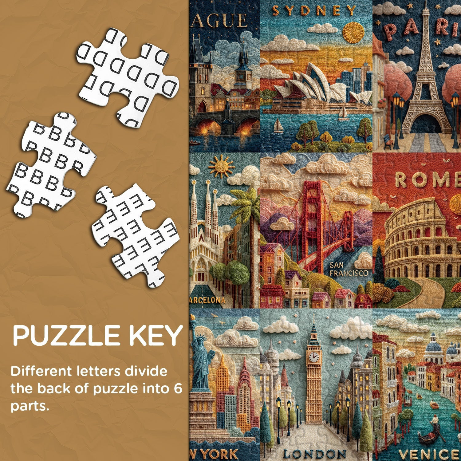 Puzzle de puzzle de voyage d'art 1000 pièces