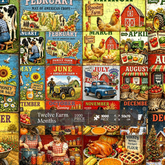 Twelve Farm Months Jigsaw Puzzle 1000 Pieces