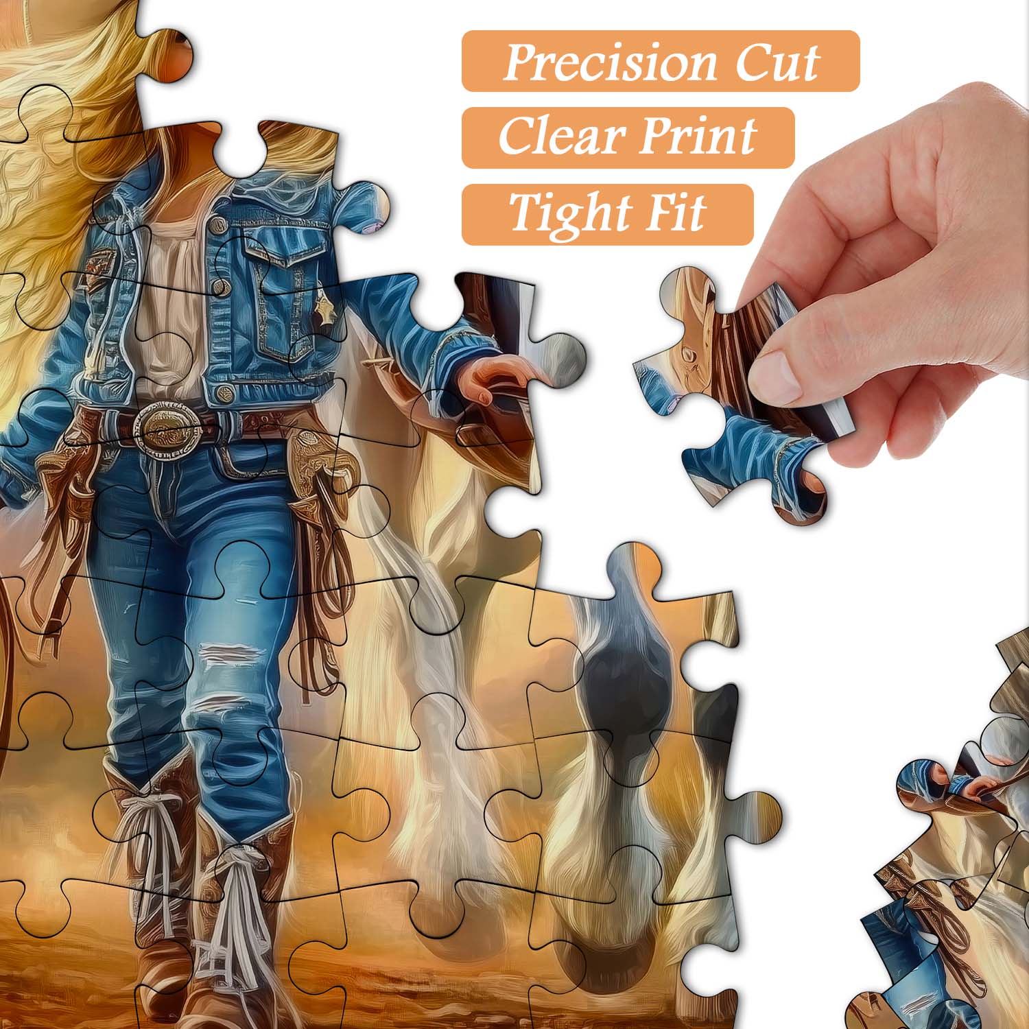 Puzzle Cowgirl blonde 1000 pièces