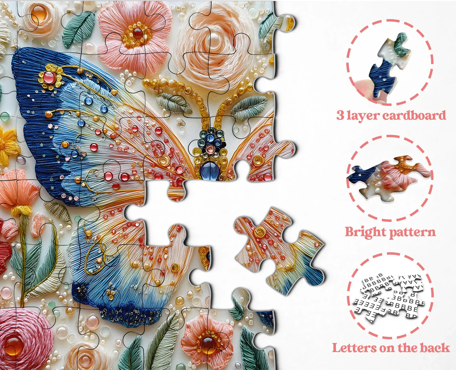 Butterfly Gem Jigsaw Puzzle 1000 Piece