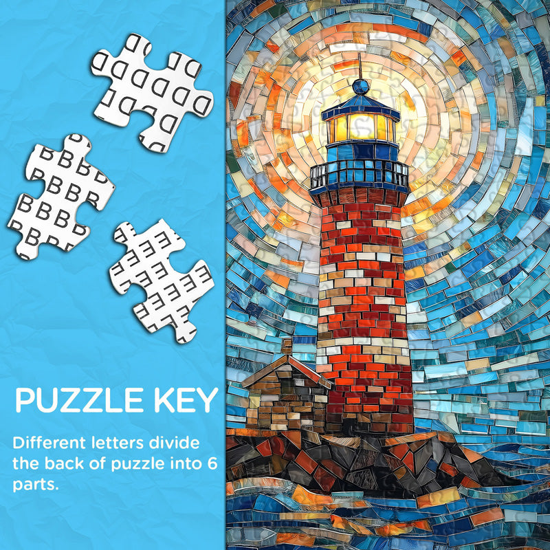 Mosaic Lighthouse Jigsaw Puzzle 1000 Pieces