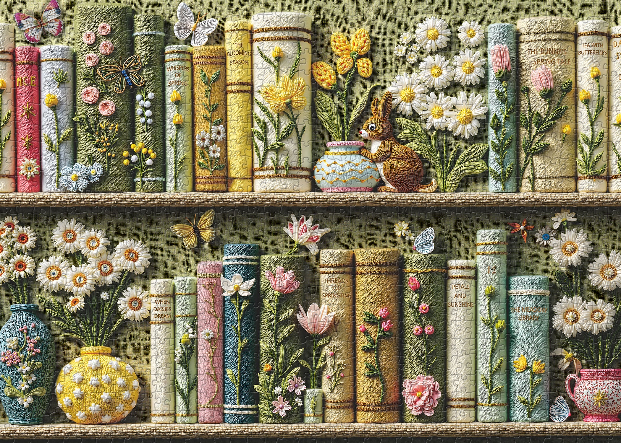 The Bunny's Garden Library Jigsaw Puzzle 1000 Pieces