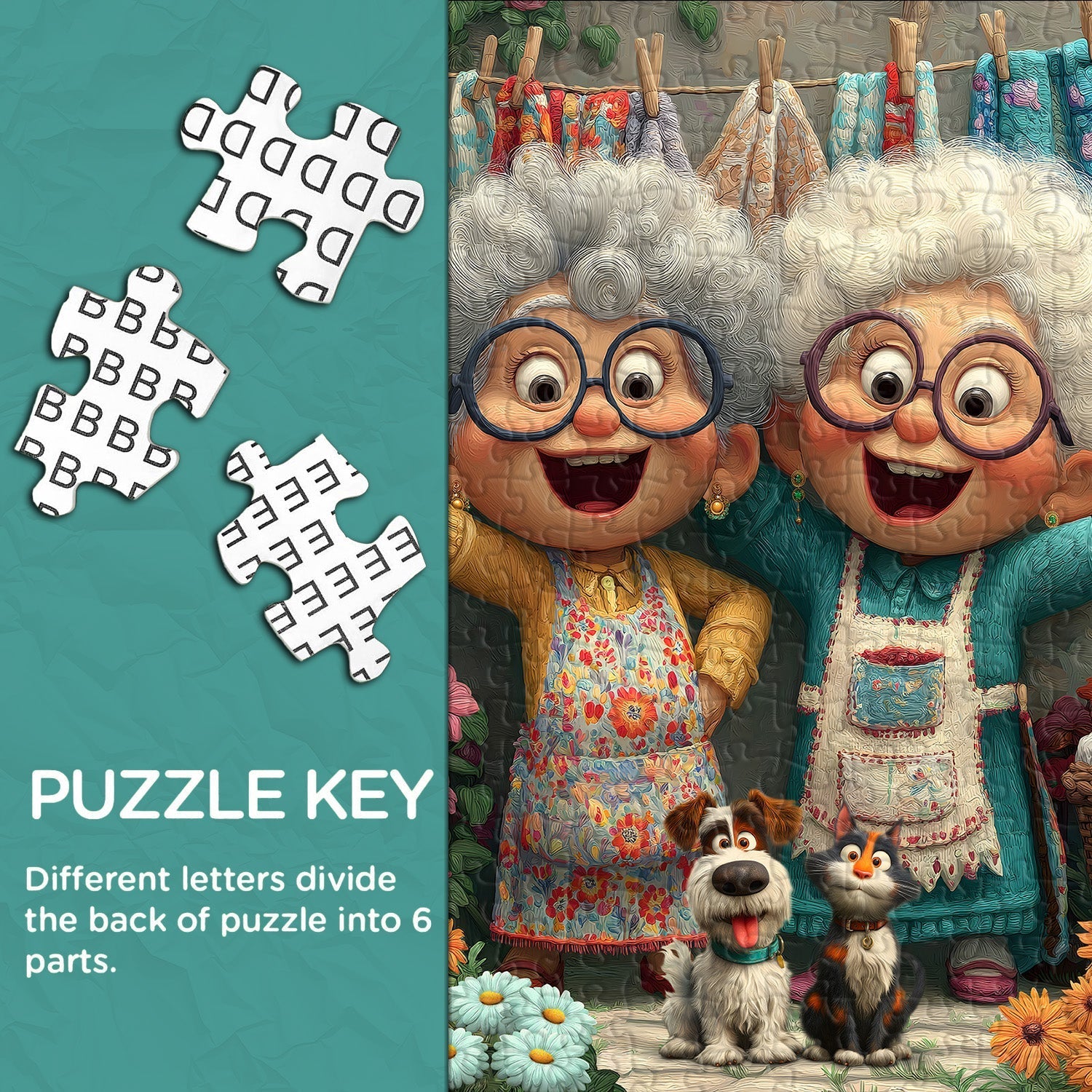 Joyful Grandma Duo Jigsaw Puzzle 1000 Pieces
