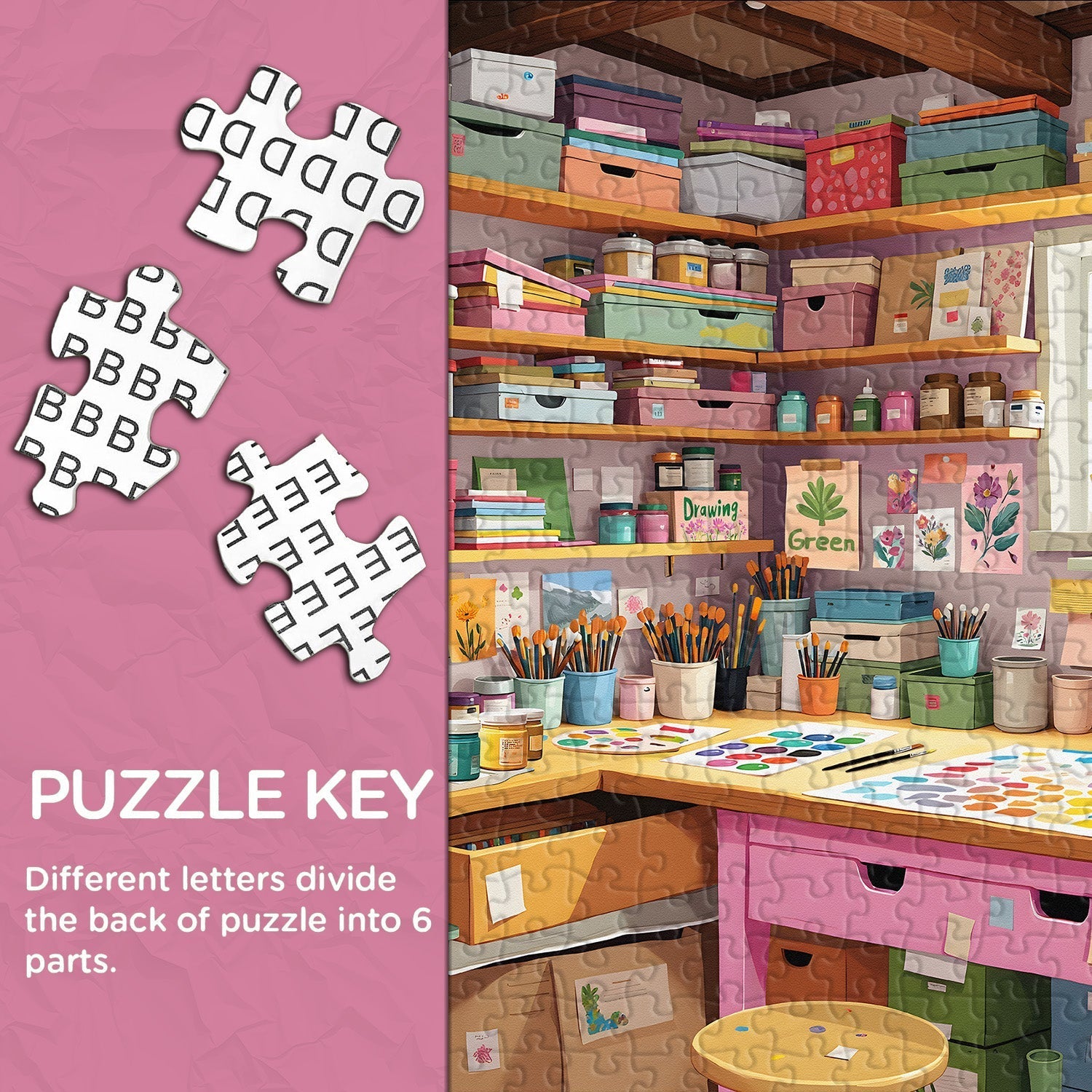 Colorful Art Studio Jigsaw Puzzle 1000 Pieces