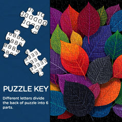 Feuilles colorées puzzle 1000 pièces