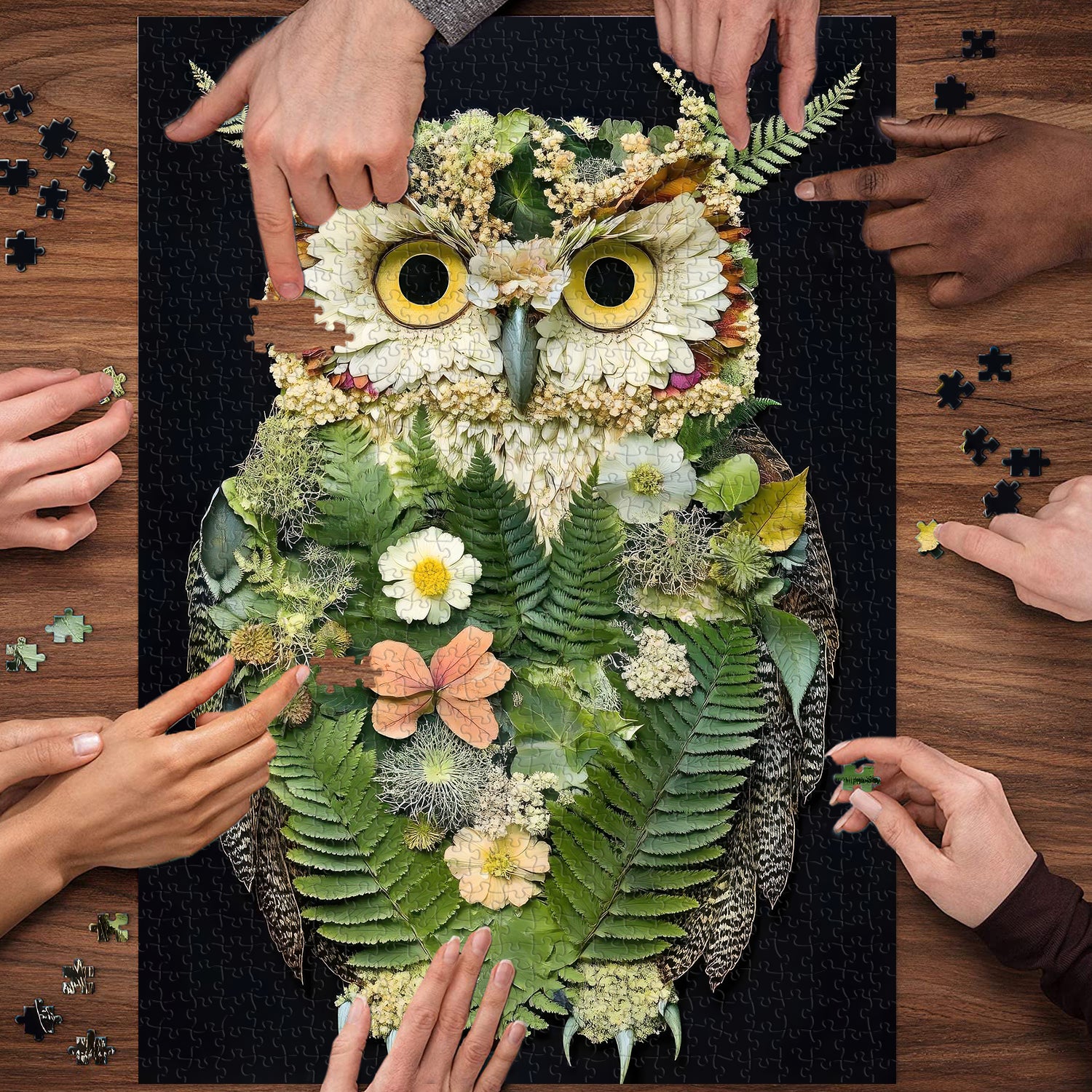 The Foliage Owl Night Jigsaw Puzzle 1000 Pieces