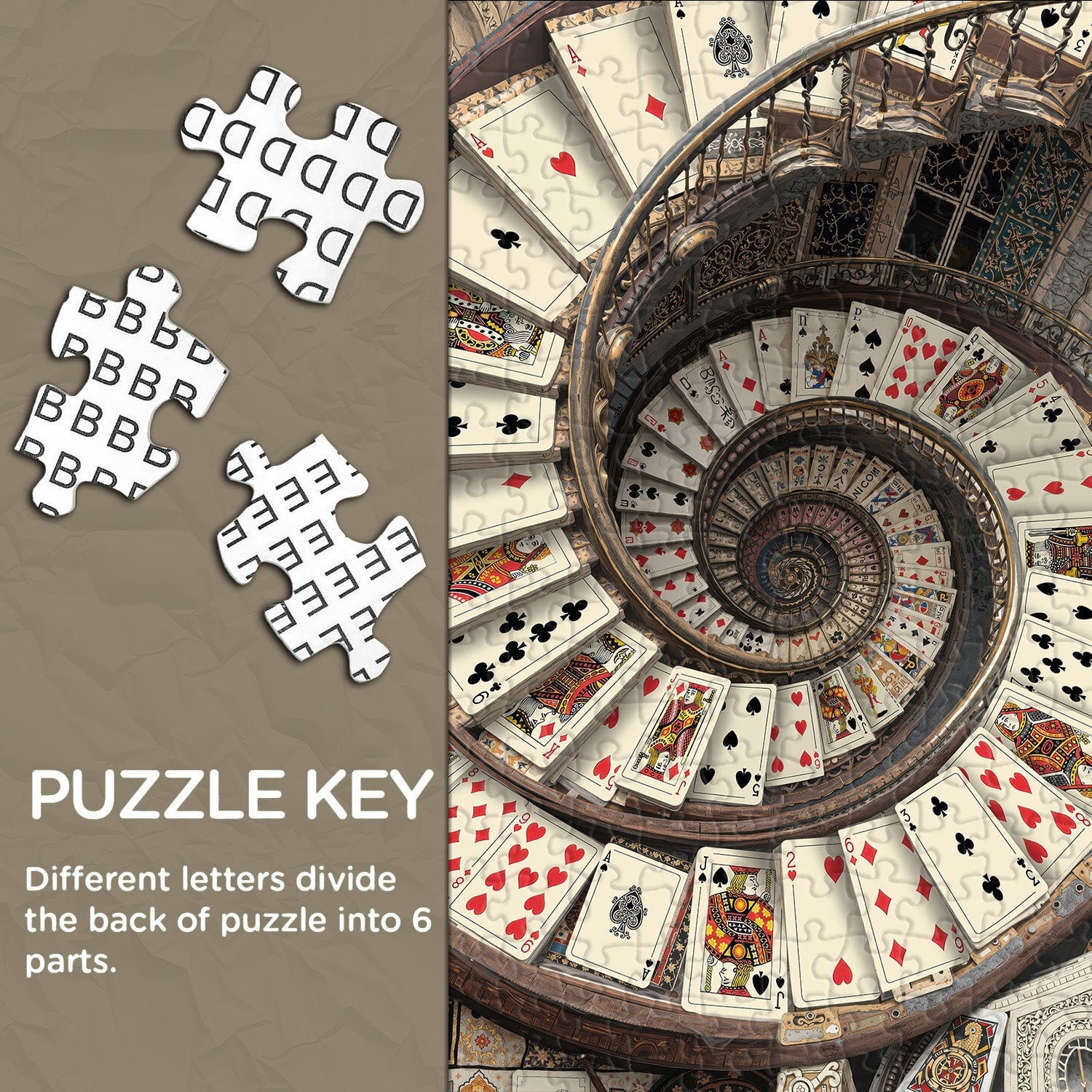 Card spiral staircase Jigsaw Puzzle 1000 Pieces