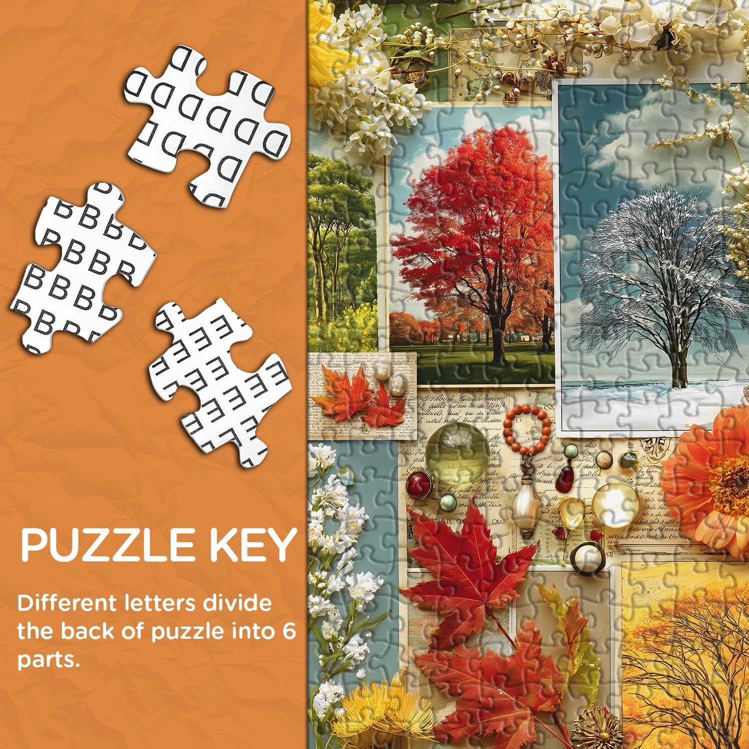 Letters of the Seasons Jigsaw Puzzle 1000 Pieces