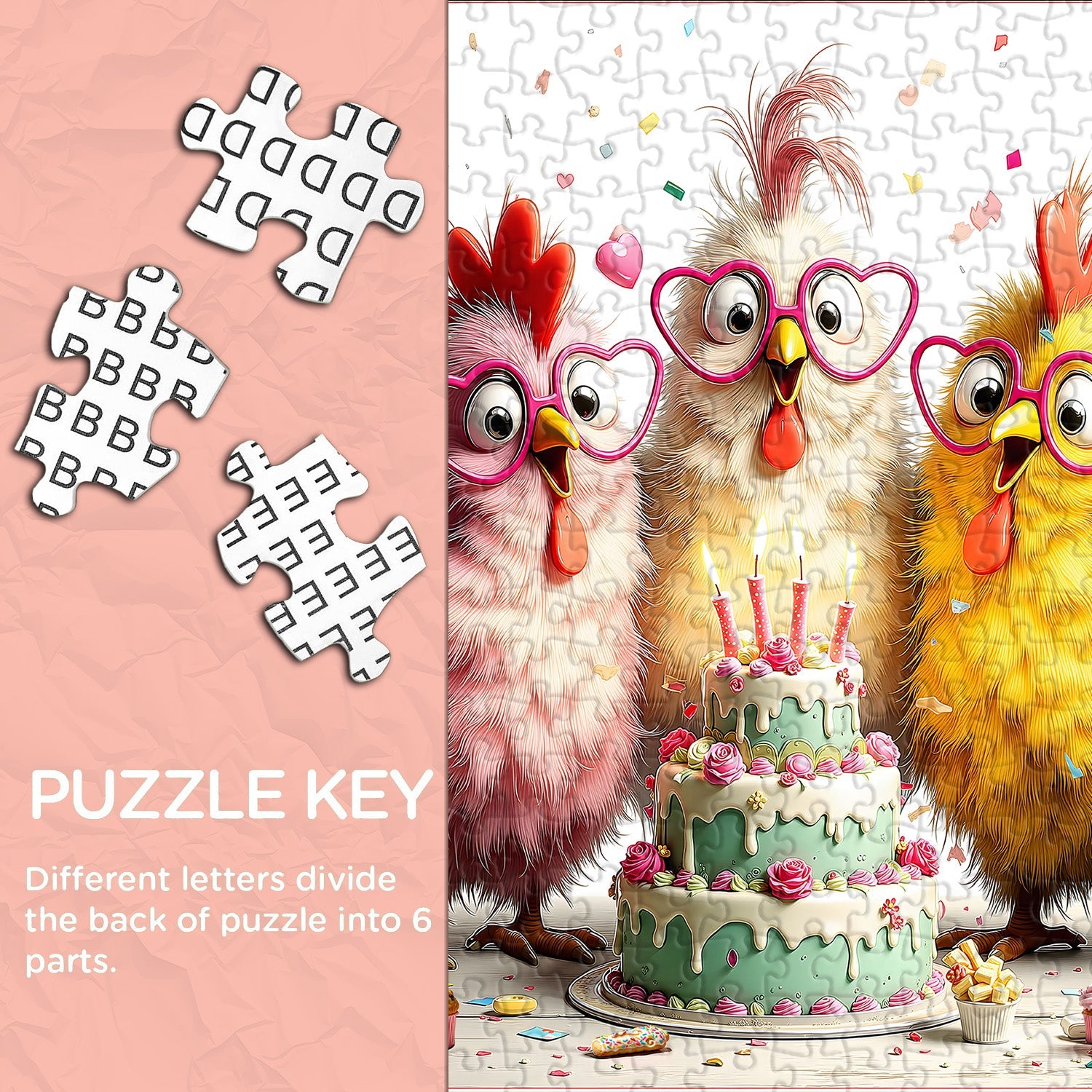Chicken Birthday Bash Jigsaw Puzzle 1000 Pieces
