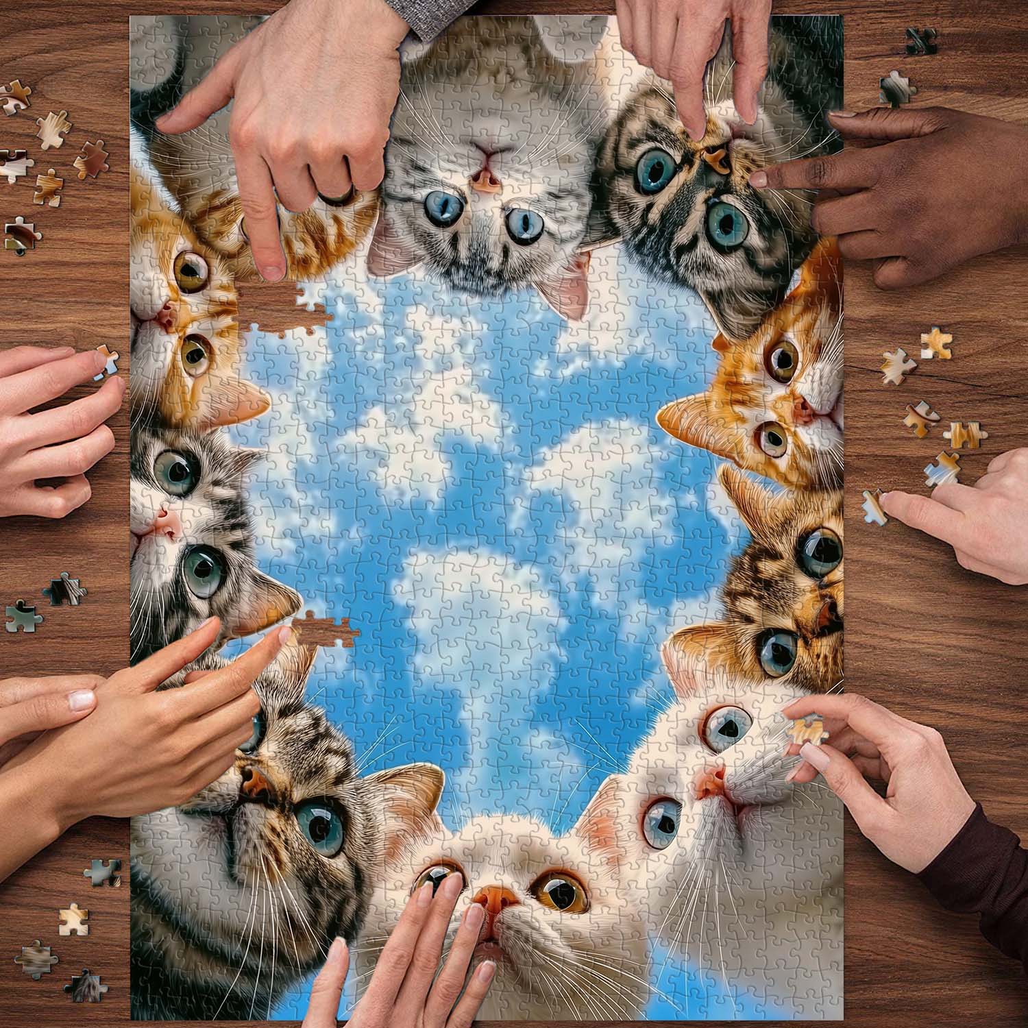 Chat Chat regardant Puzzle 1000 pièces