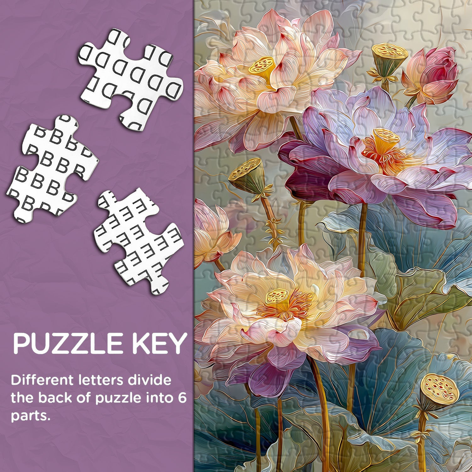 Serene Lotus Art Jigsaw Puzzle 1000 Pieces