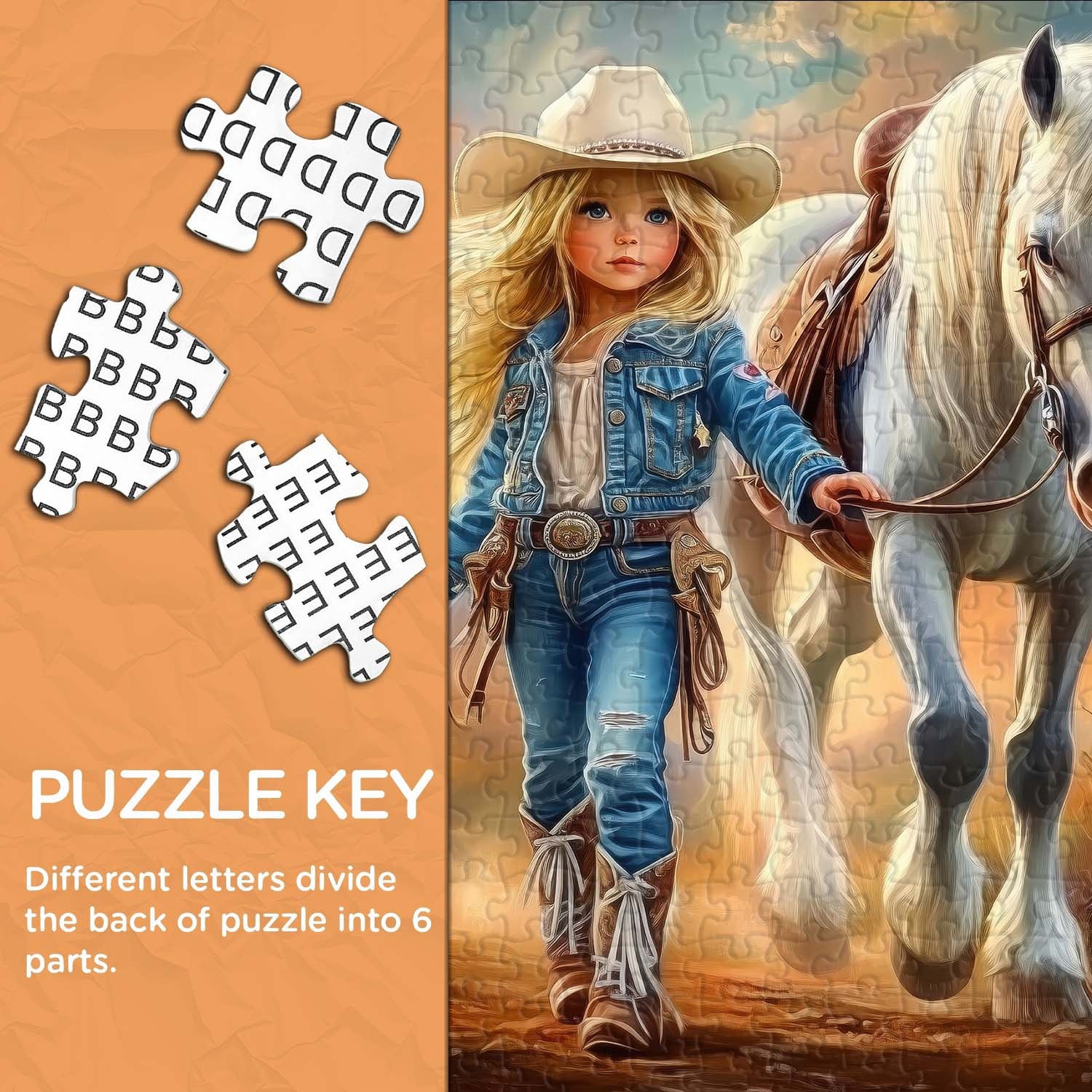 Puzzle Cowgirl blonde 1000 pièces