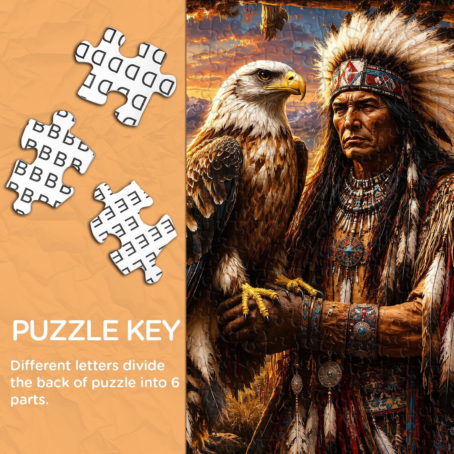 Puzzle Tribal Spirit Eagle 1000 pezzi