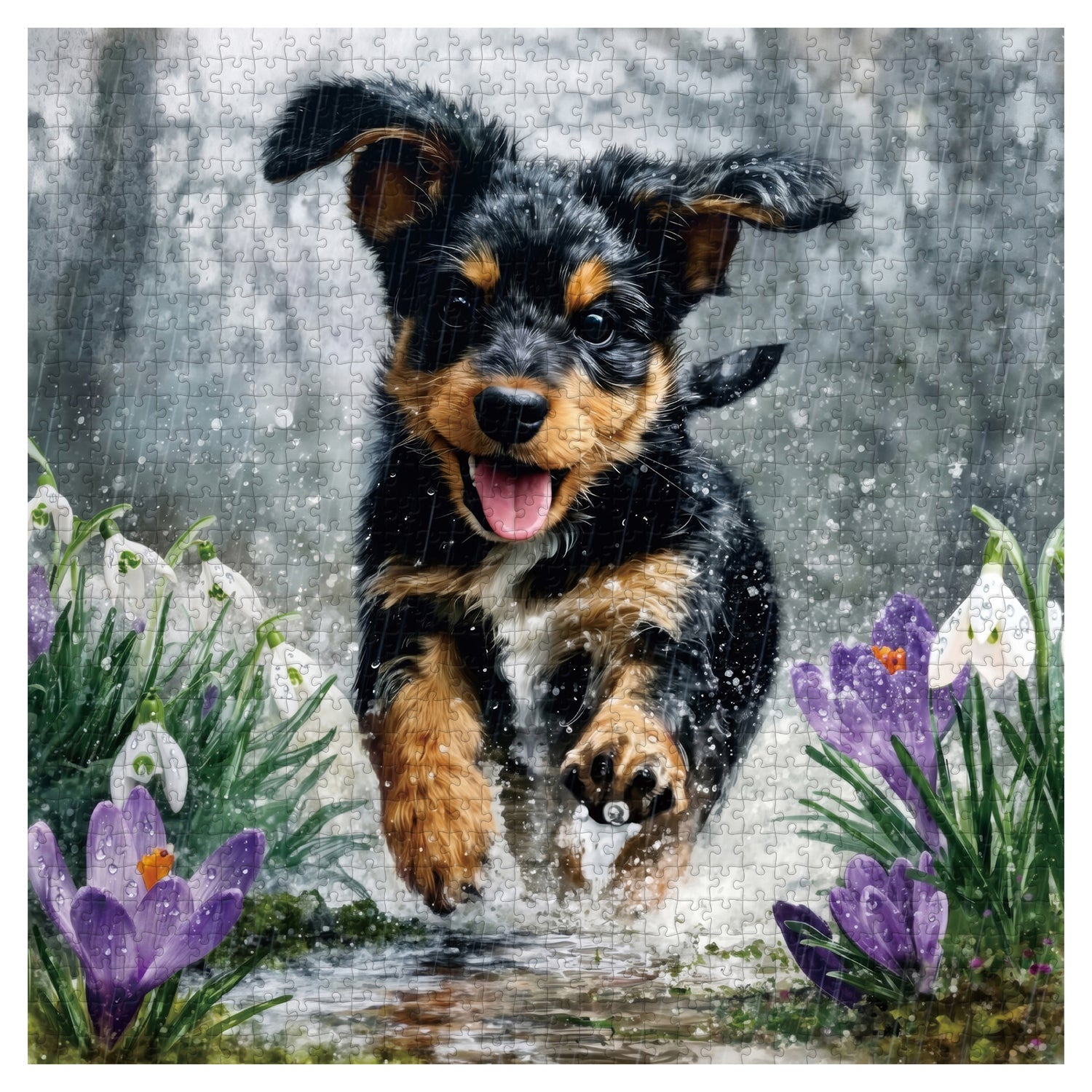 Rainy Play Jigsaw Puzzle 1000 Pieces