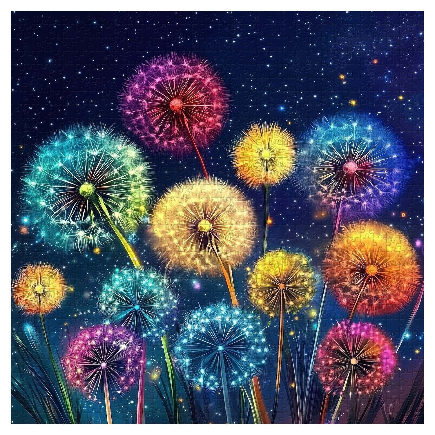 Puzzle Pissenlit Lumineux 1000 Pièces