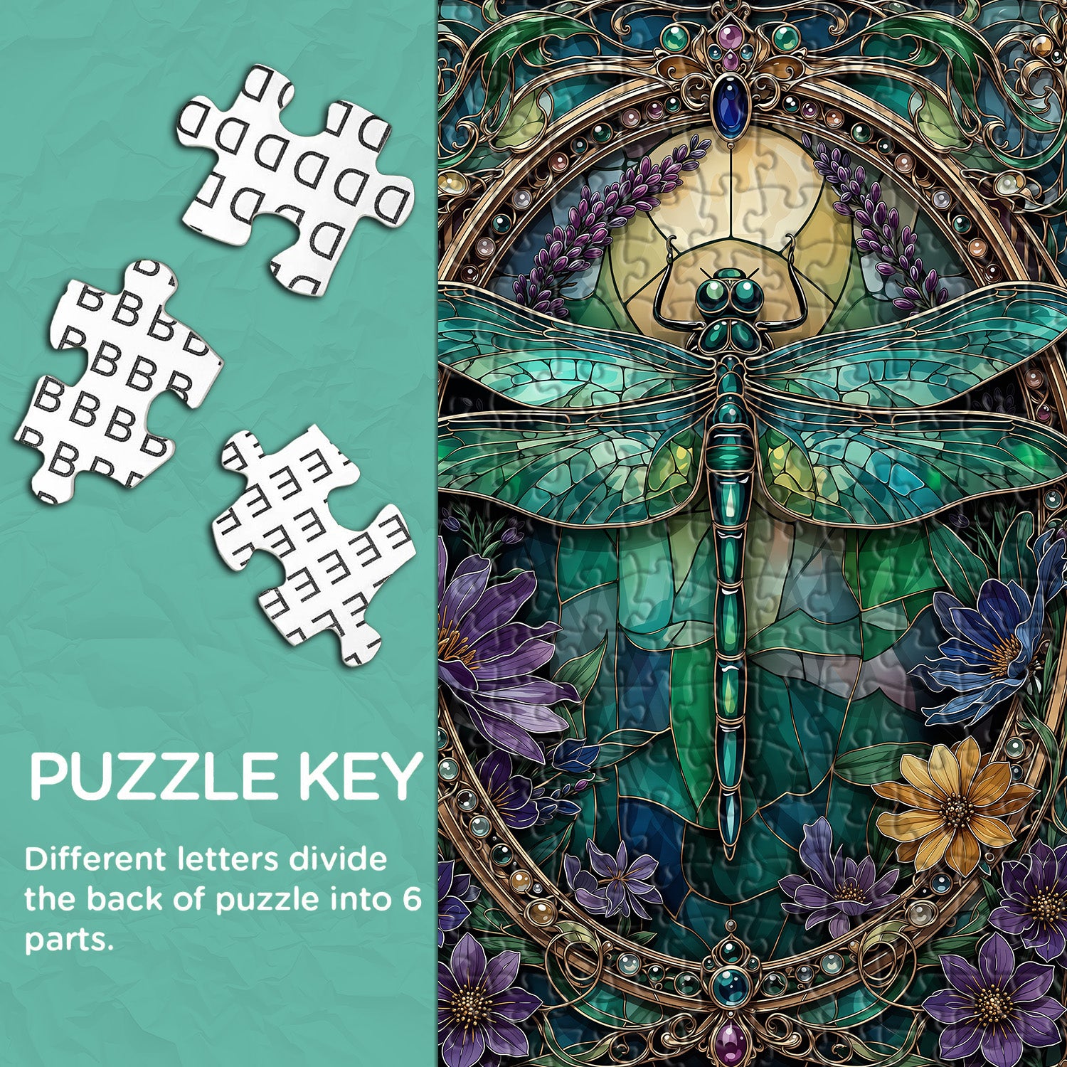 Glass Dragonfly Jigsaw Puzzle 1000 Pieces