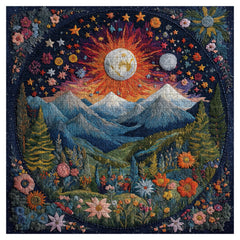 Embroidered Mountain Vista Jigsaw Puzzle 1000 Pieces