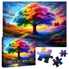 Regenbogenbaum des Lebens Puzzle 1000 Stücke