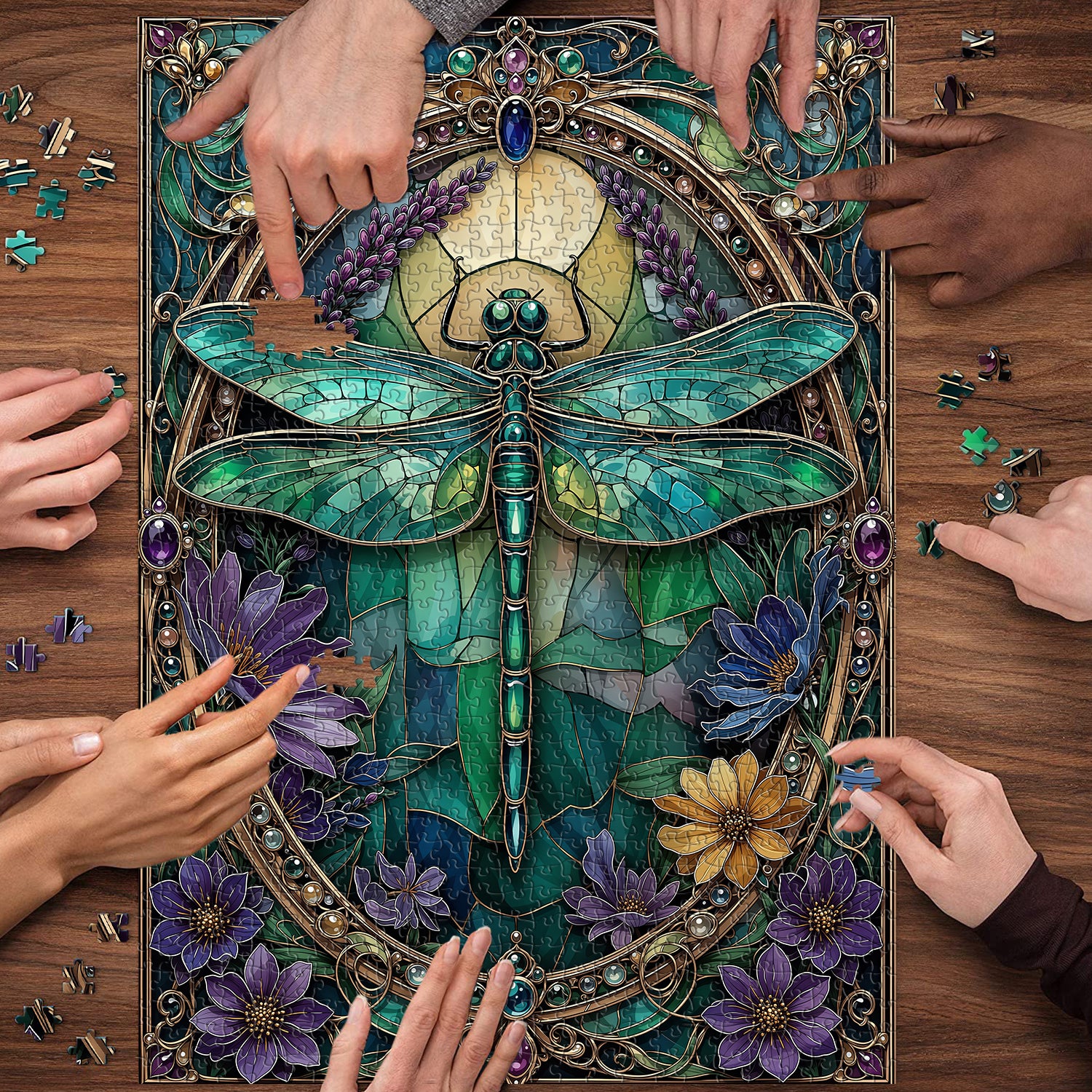 Glass Dragonfly Jigsaw Puzzle 1000 Pieces