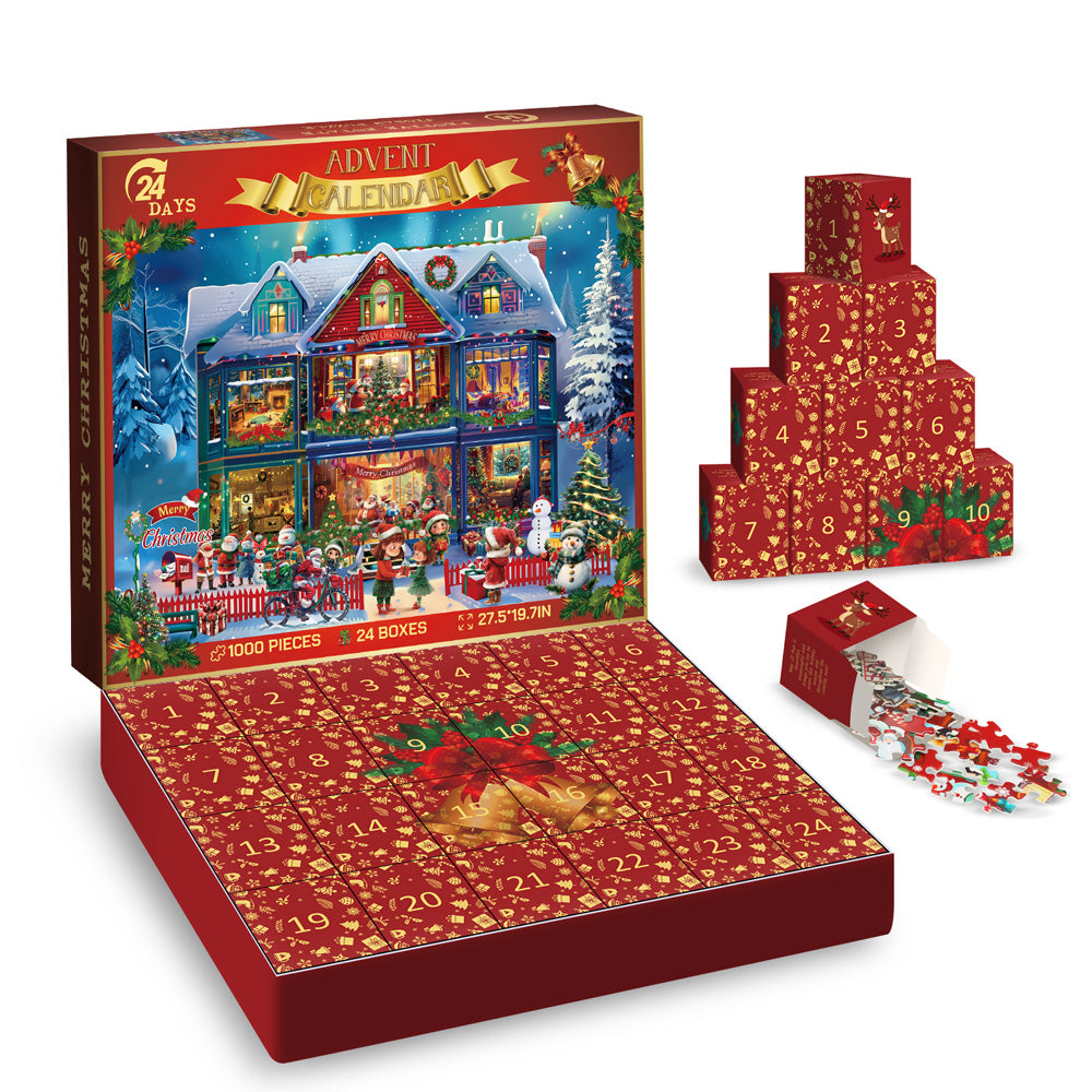 Calendario avventato invernale invernale invernale puzzle 1000 pezzi