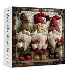 Fabric Christmas Gnome Jigsaw Puzzle 1000 Pieces