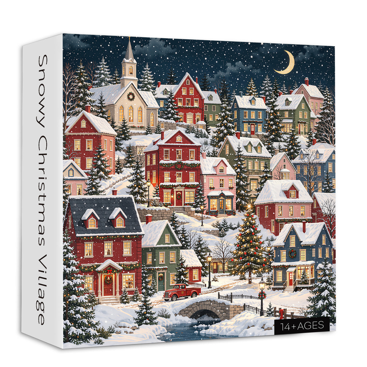 Snowy Christmas Village Jigsaw Puzzle 1000 Pieces