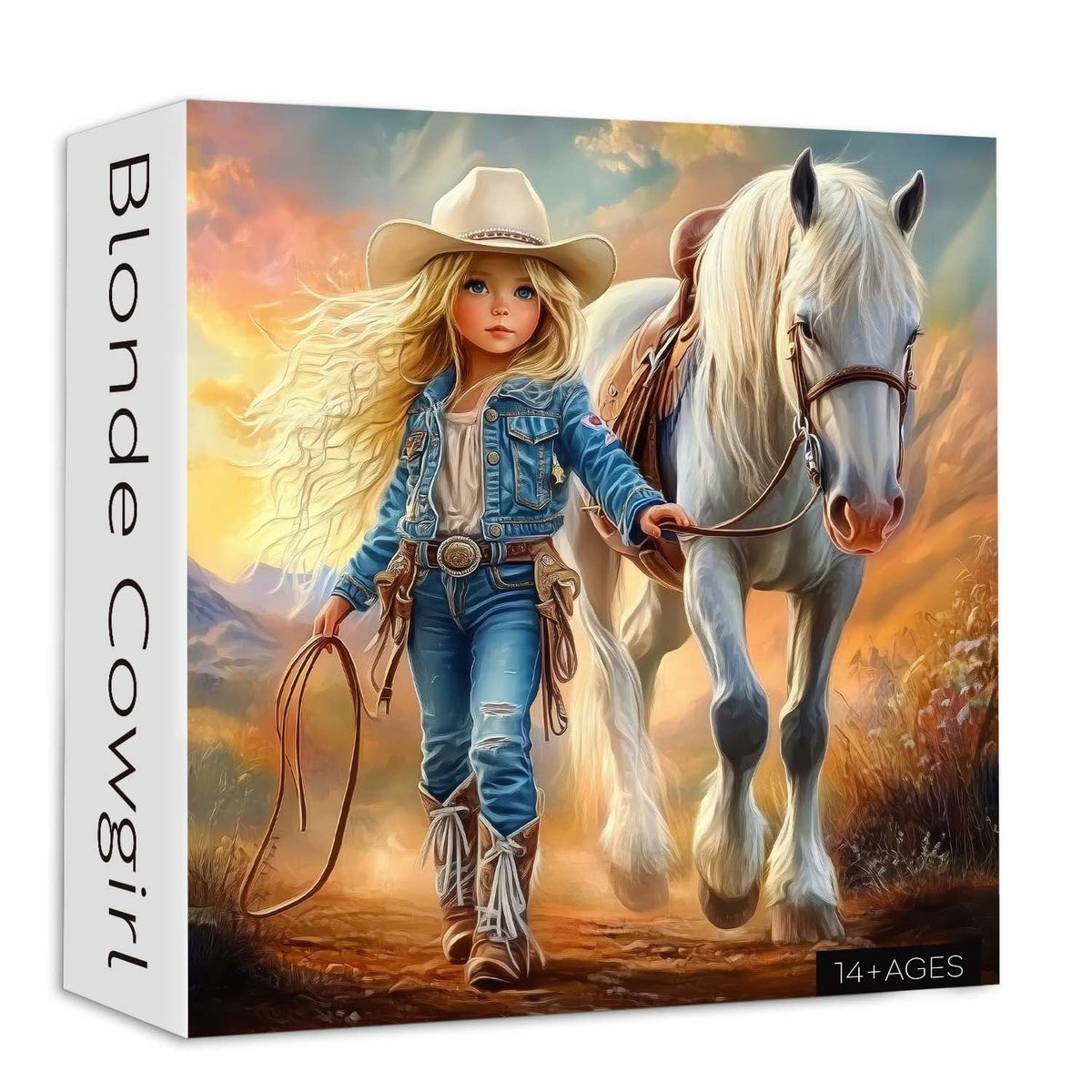 Puzzle Cowgirl blonde 1000 pièces