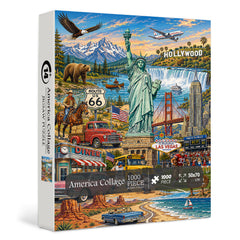 America Collage Jigsaw Puzzle 1000 Pieces