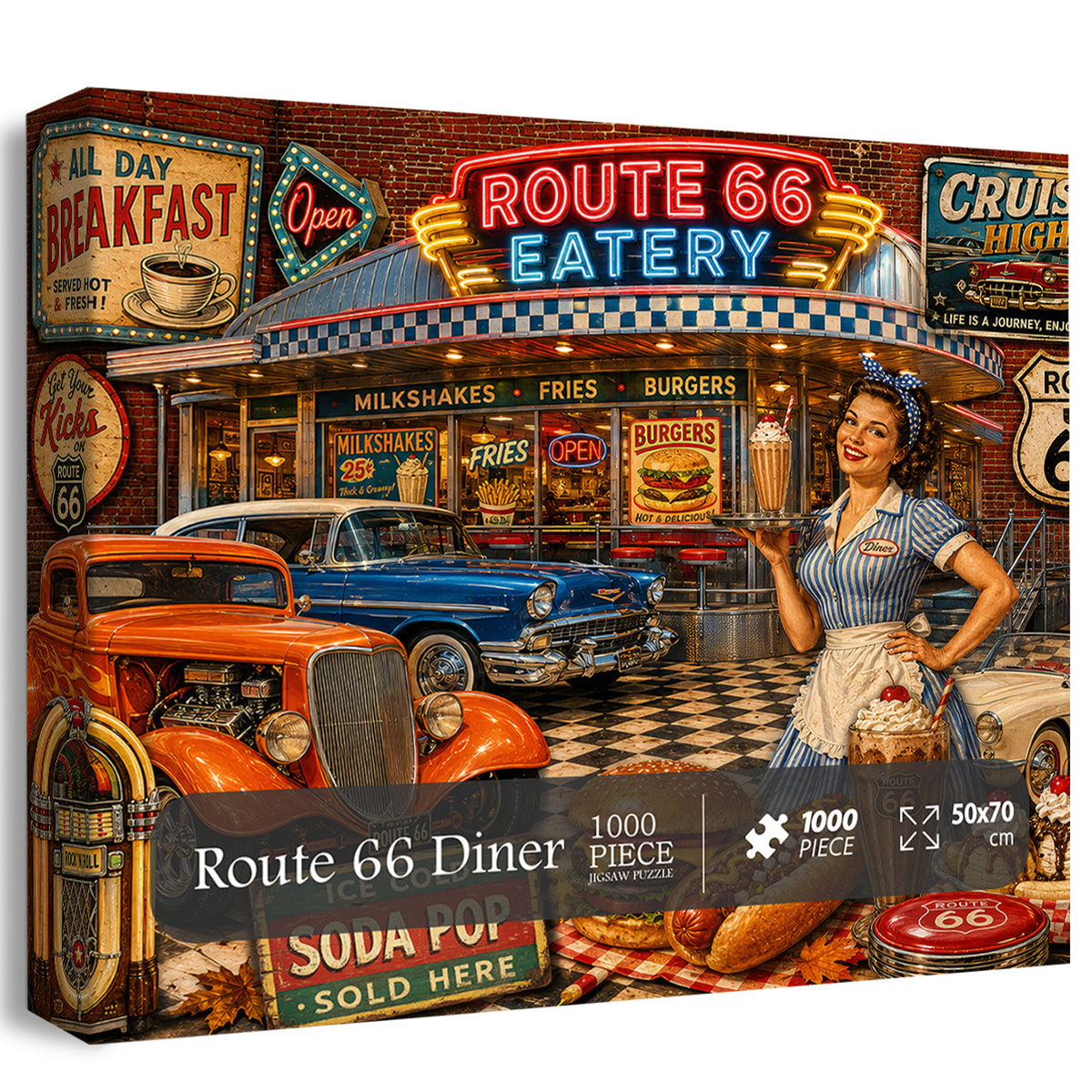 Route 66 Diner Puzzle 1000 Teile