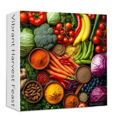 Vibrant Harvest Feast Jigsaw Puzzle 1000 Pieces