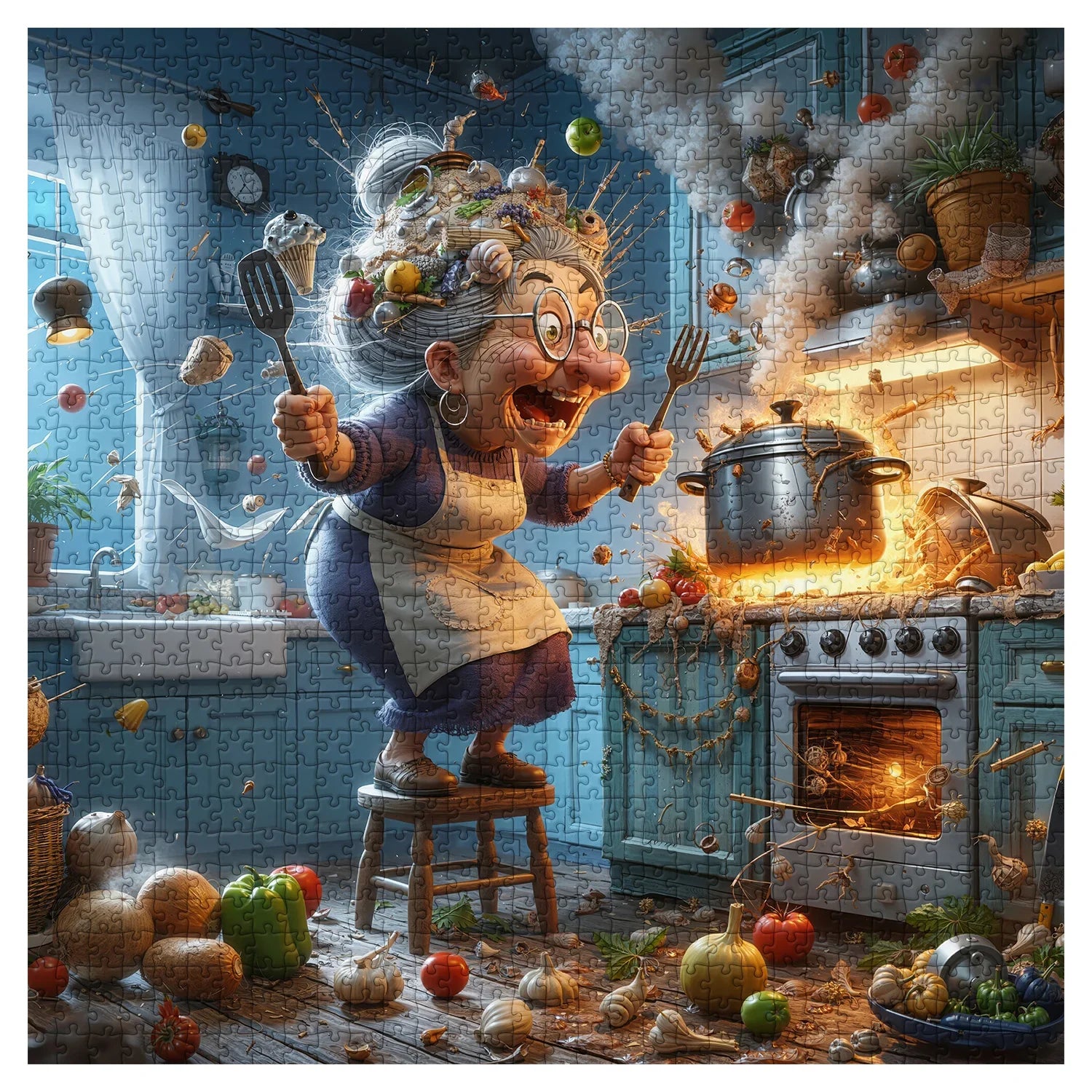 Grandma's Culinary Storm Jigsaw Puzzle 1000 Pieces