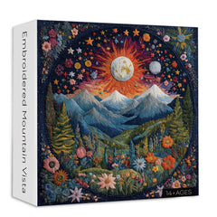 Embroidered Mountain Vista Jigsaw Puzzle 1000 Pieces