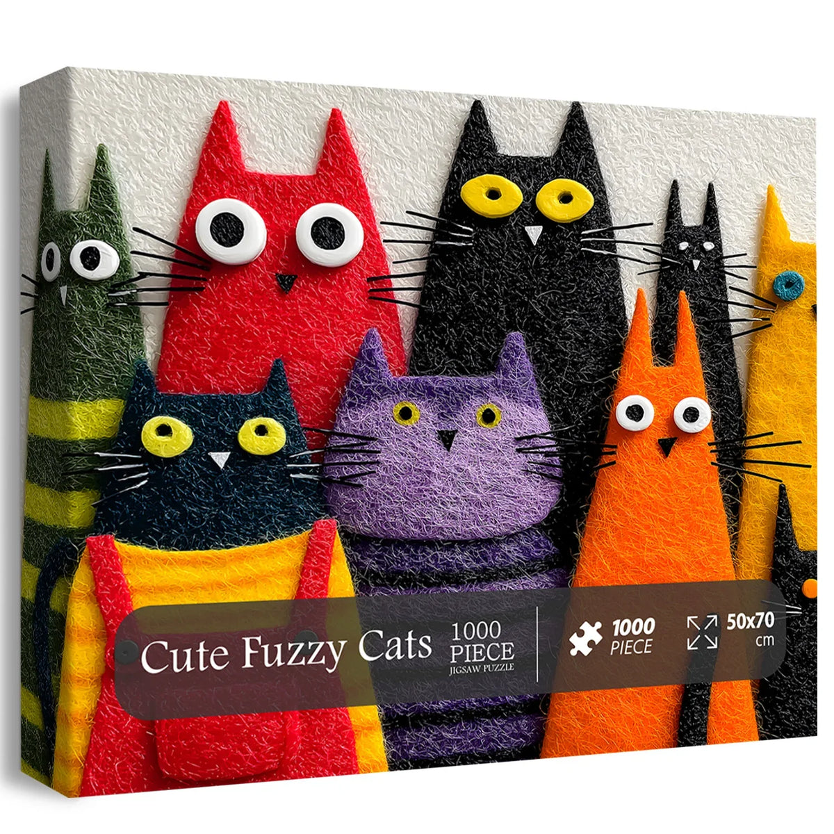 Cute Fuzzy Cats Jigsaw Puzzle 1000 Pieces