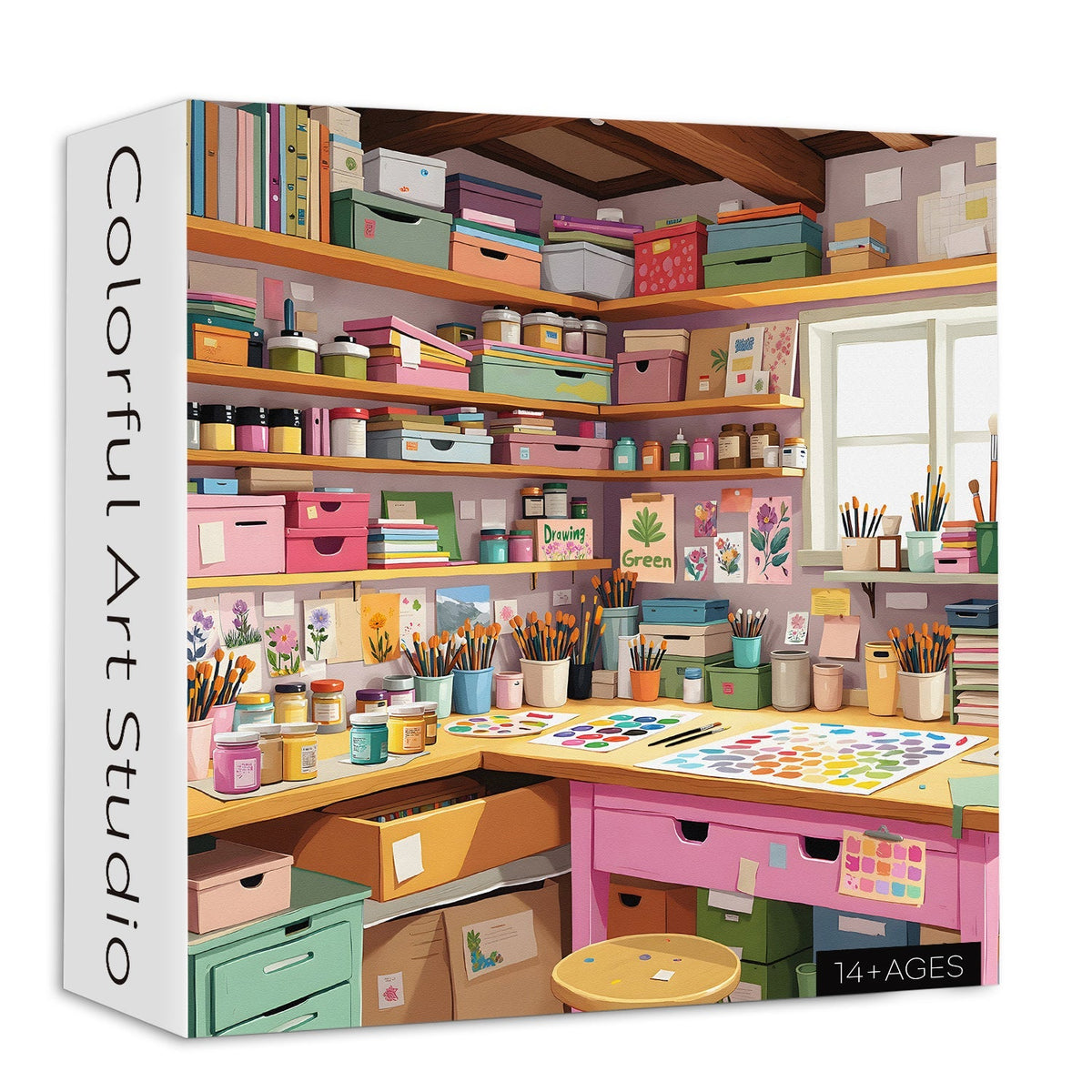 Colorful Art Studio Jigsaw Puzzle 1000 Pieces