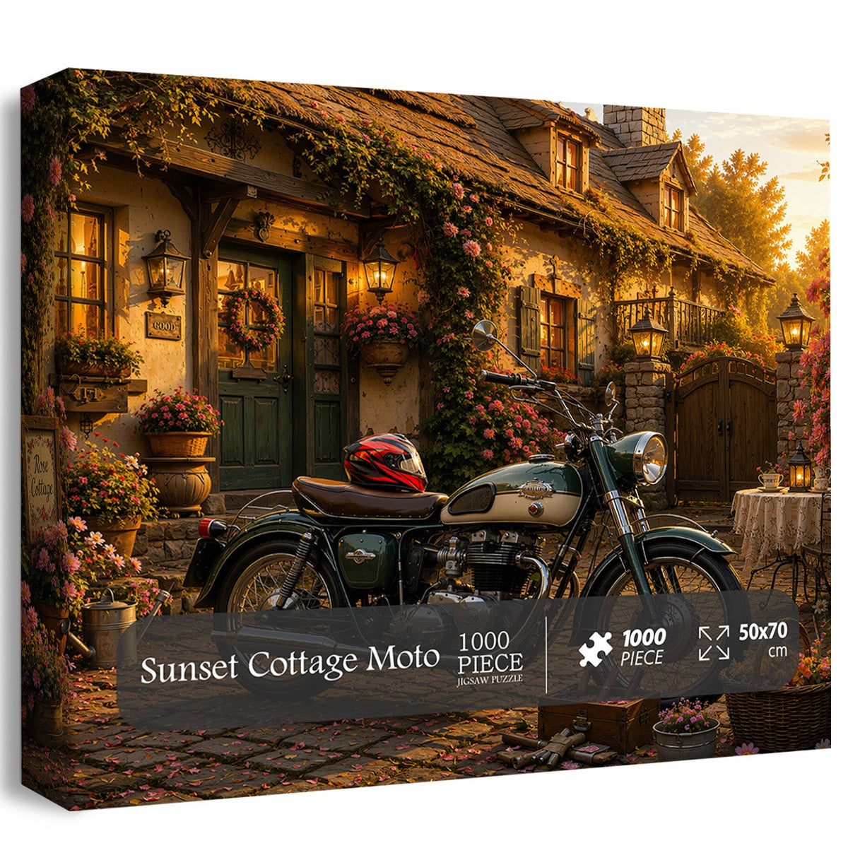 Sunset Cottage Moto Puzzle 1000 Teile