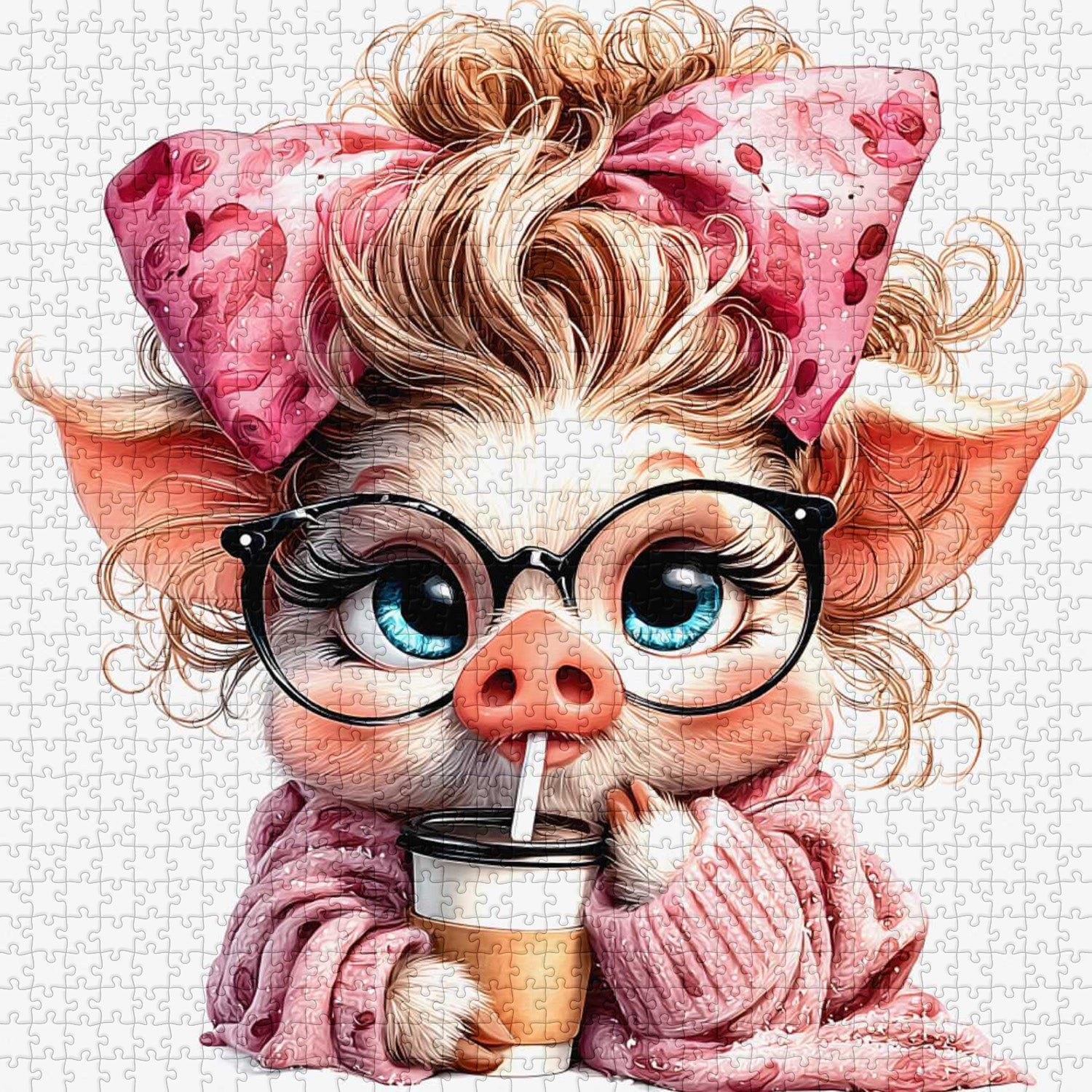 Piglet Coffee Break Jigsaw Puzzle 1000 Pieces