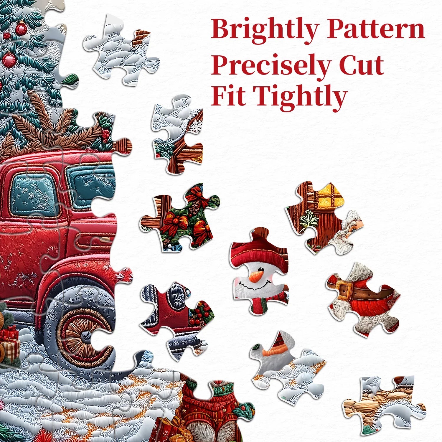 Red Truck Christmas Cottage Jigsaw Puzzle 1000 Pieces