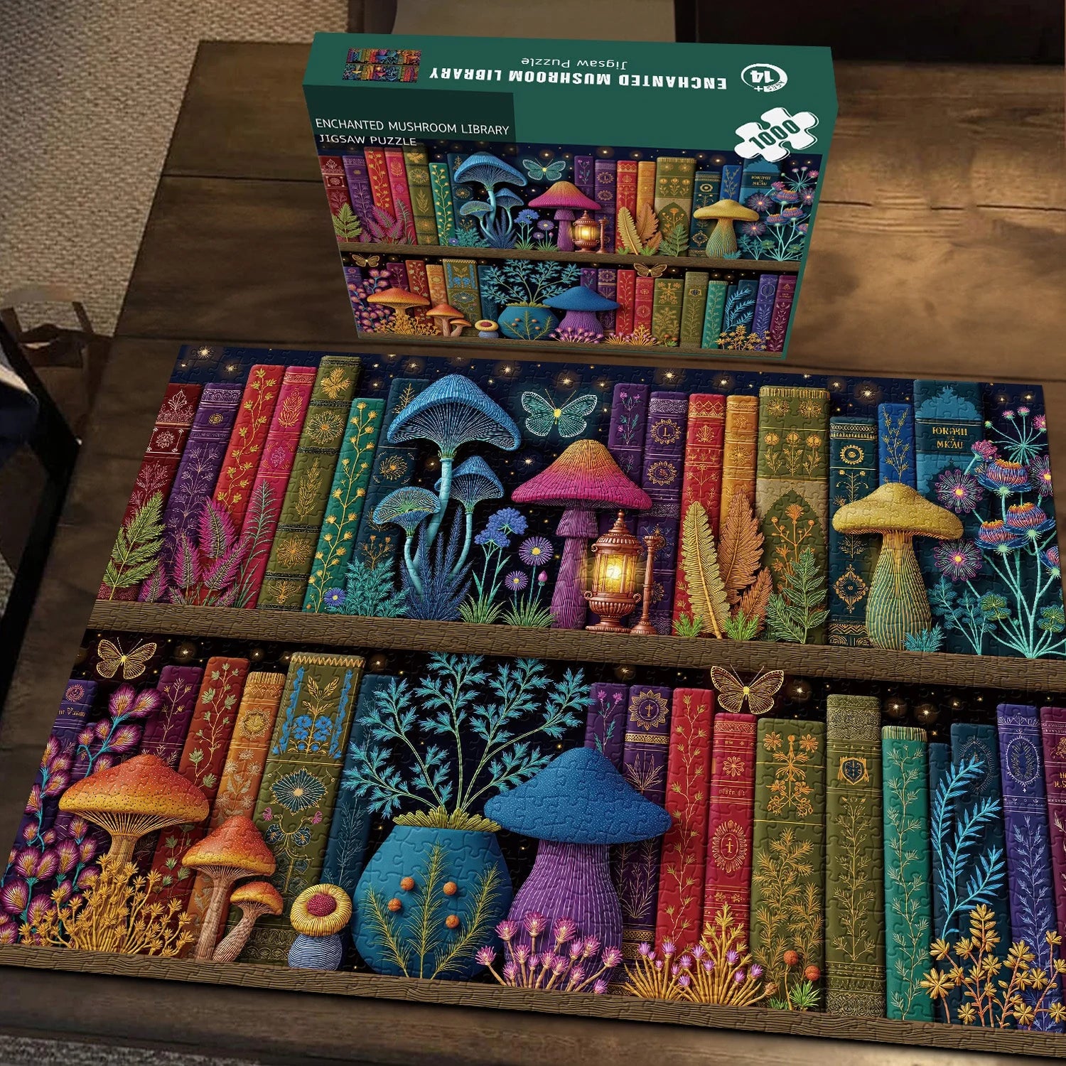 Enchanted Mushroom Library Jigsaw Puzzle 1000 Pieces