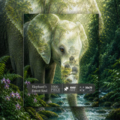 Puzzle dell'anima della foresta dell'elefante, 1000 pezzi