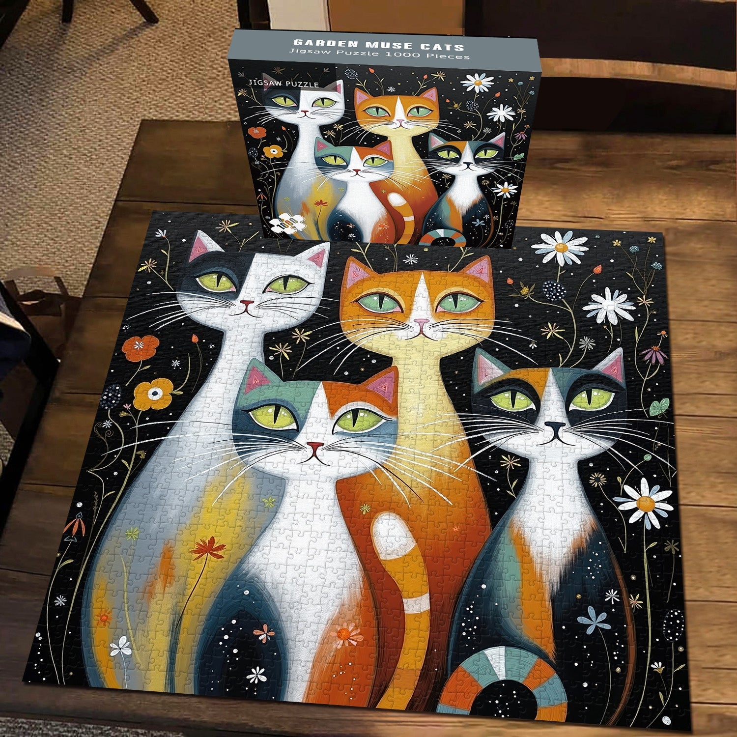 Garden Muse Cats Jigsaw Puzzle 1000 Pieces