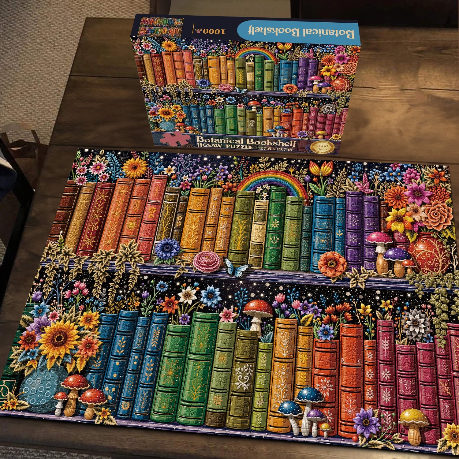 Botanical Bookshelf Jigsaw Puzzle 1000 Pieces