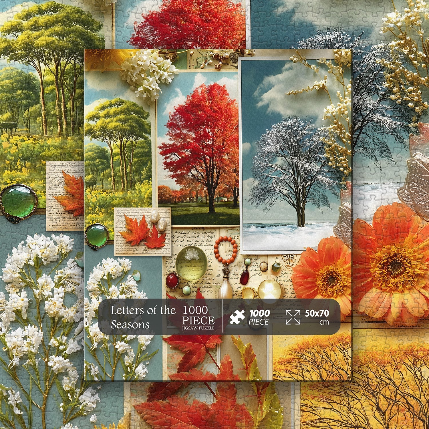 Letters of the Seasons Jigsaw Puzzle 1000 Pieces