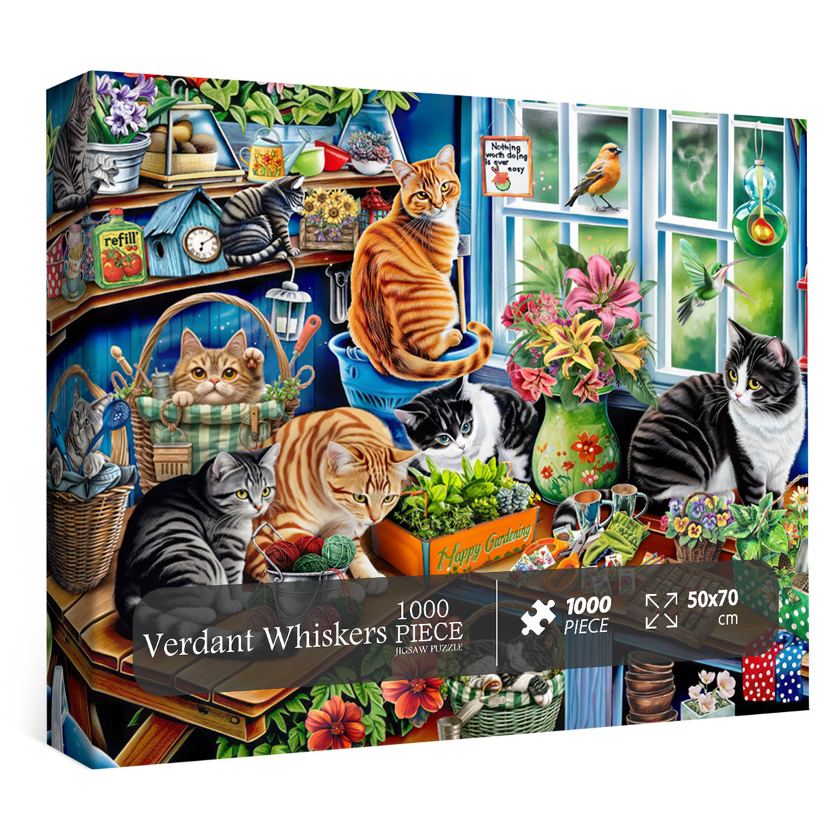 Grüne Whisker Puzzles 1000 Stücke